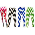 Women's Chevron Pattern Legging with Bright Colors